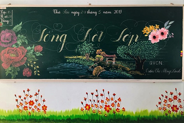 Mẫu trang trí bảng họp phụ huynh