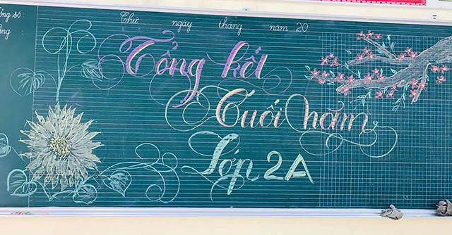 Mẫu trang trí bảng họp phụ huynh