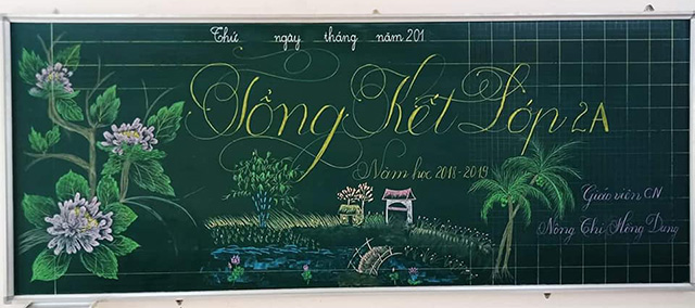 Mẫu trang trí bảng họp phụ huynh