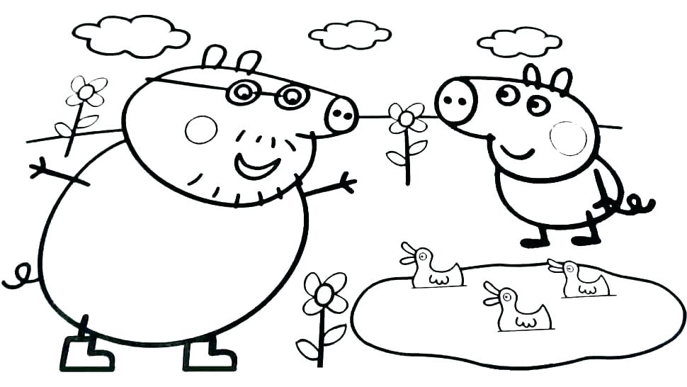 Tranh tô màu lợn peppa pig