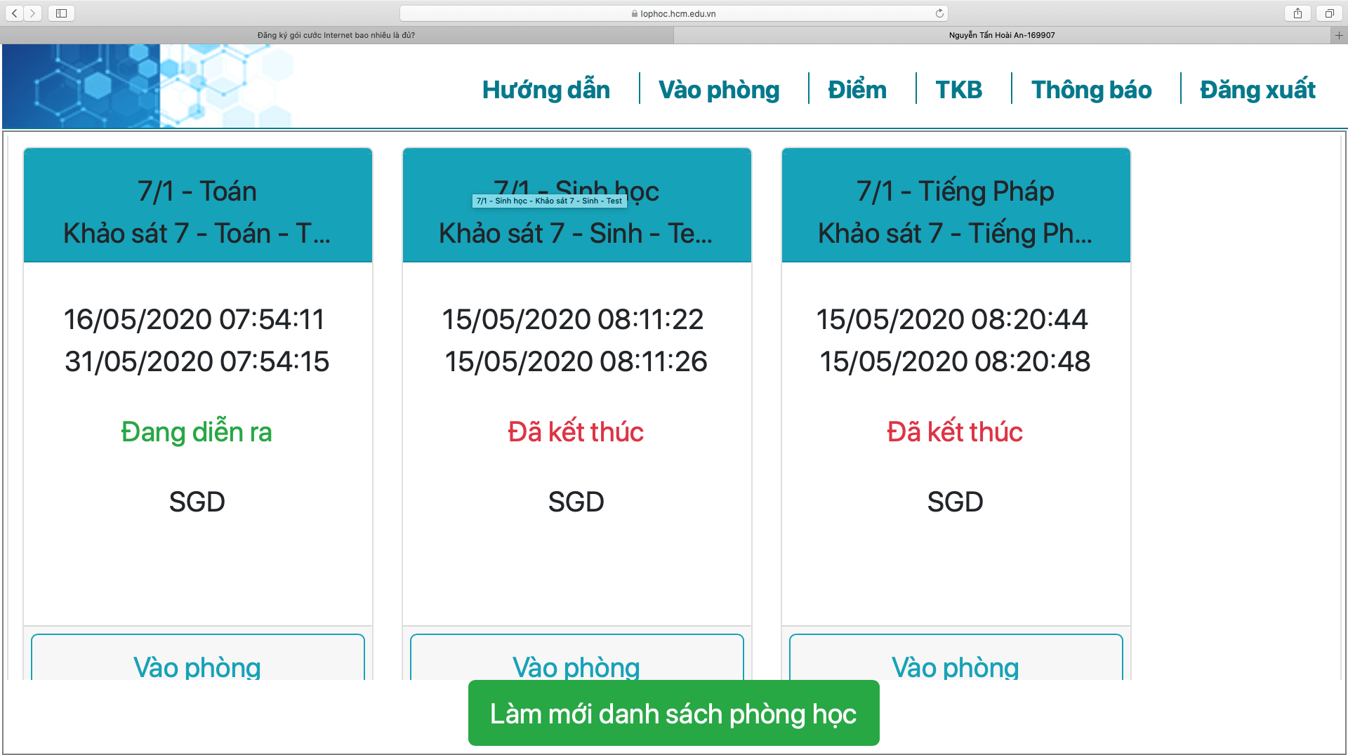 Hướng dẫn khảo sát học sinh lớp 7 năm học 2019 - 2020
