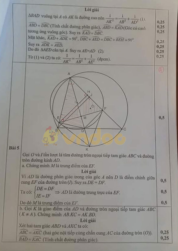 Đề thi chọn học sinh giỏi lớp 9 môn Toán Phòng GD&ĐT Thái Nguên năm học 2019 - 2020