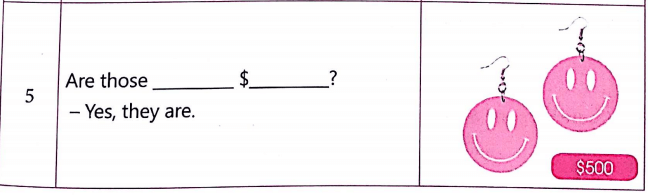 Bài tập ngữ pháp tiếng Anh lớp 4 Unit 17 How much is the T-shirt?