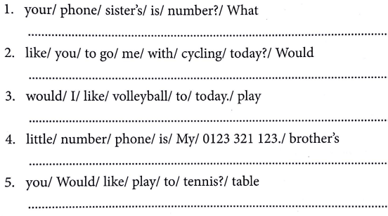 Bài tập ngữ pháp tiếng Anh lớp 4 Unit 18 What's your phone number?