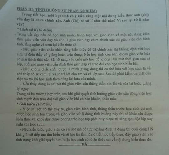 Đề thực hành thi tuyển viên chức giáo viên THPT Hà Nội môn Toán