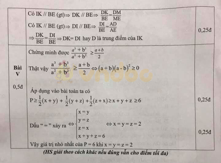 Đề thi khảo sát chất lượng lớp 9 môn Toán Phòng GD&ĐT Hà Đông năm học 2019 - 2020
