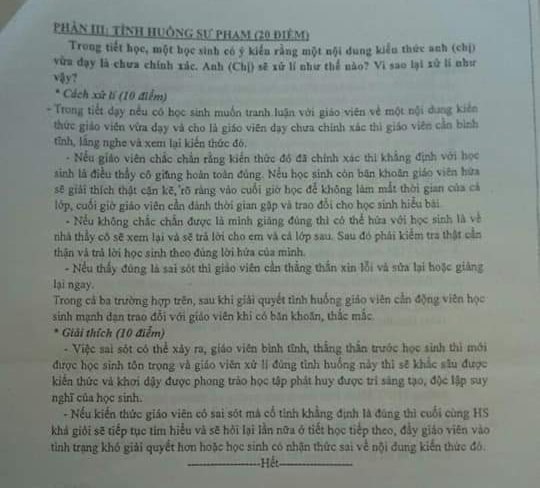 Đề thi viên chức giáo viên Vật Lý THCS