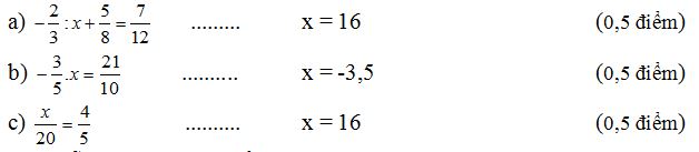 Đề thi học kì 2 lớp 7