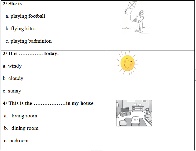 Đề thi học kì 2 lớp 3 môn Tiếng Anh có file nghe số 2