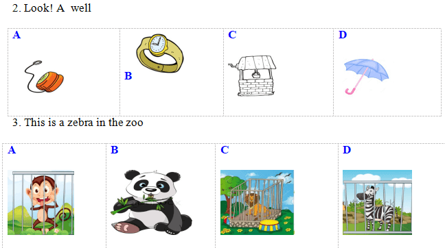 Đề thi học kì 2 lớp 2 môn Tiếng Anh có file nghe số 1