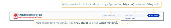 Cách đăng nhập tài khoản tập huấn SGK