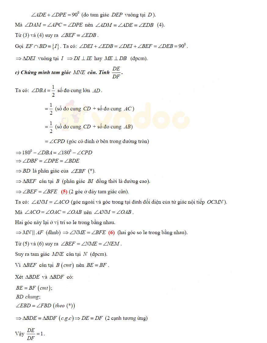 Đề thi tuyển sinh vào lớp 10 môn Toán năm 2020 Trường Phổ Thông Năng Khiếu, Thành Phố Hồ Chí Minh