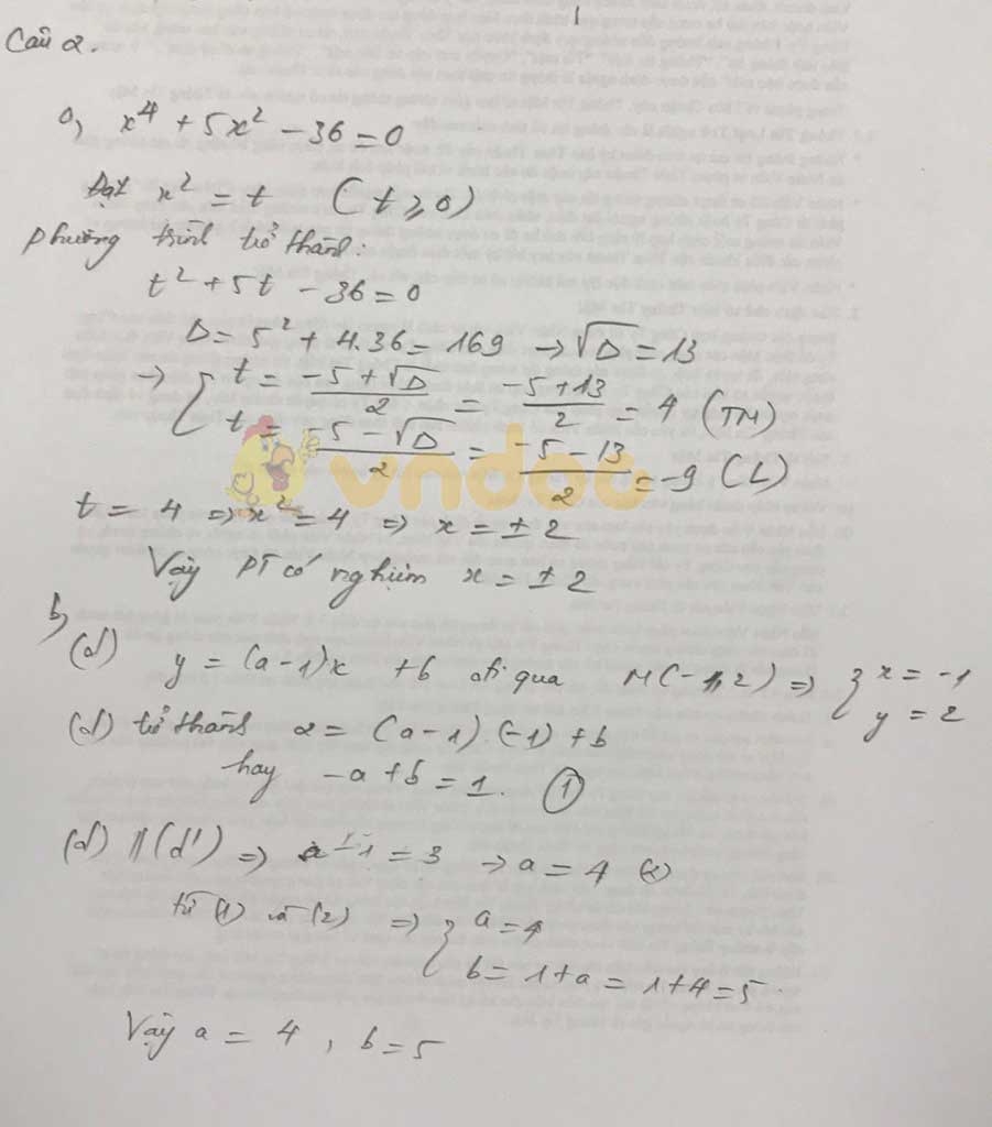 Đáp án đề thi tuyển sinh lớp 10 môn Toán tỉnh Hà Tĩnh năm 2020