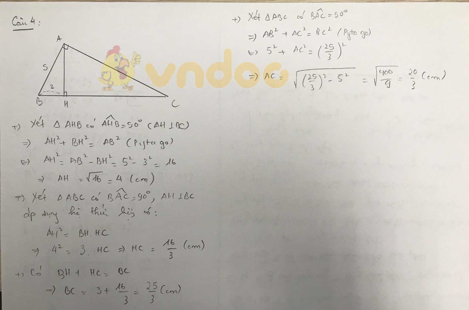 Đáp án đề thi tuyển sinh lớp 10 môn Toán tỉnh Hà Tĩnh năm 2020