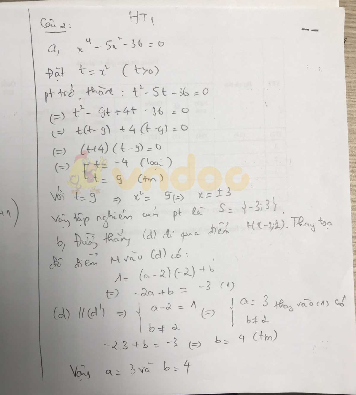 Đáp án đề thi tuyển sinh lớp 10 môn Toán tỉnh Hà Tĩnh năm 2020