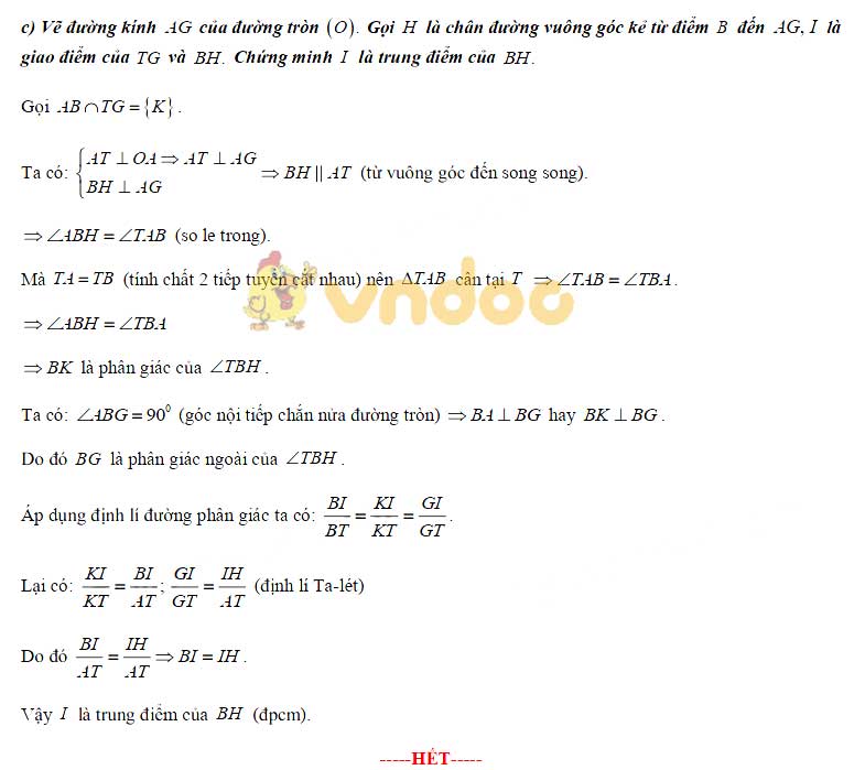 Đáp án đề thi tuyển sinh lớp 10 môn Toán tỉnh Bình Phước năm 2020