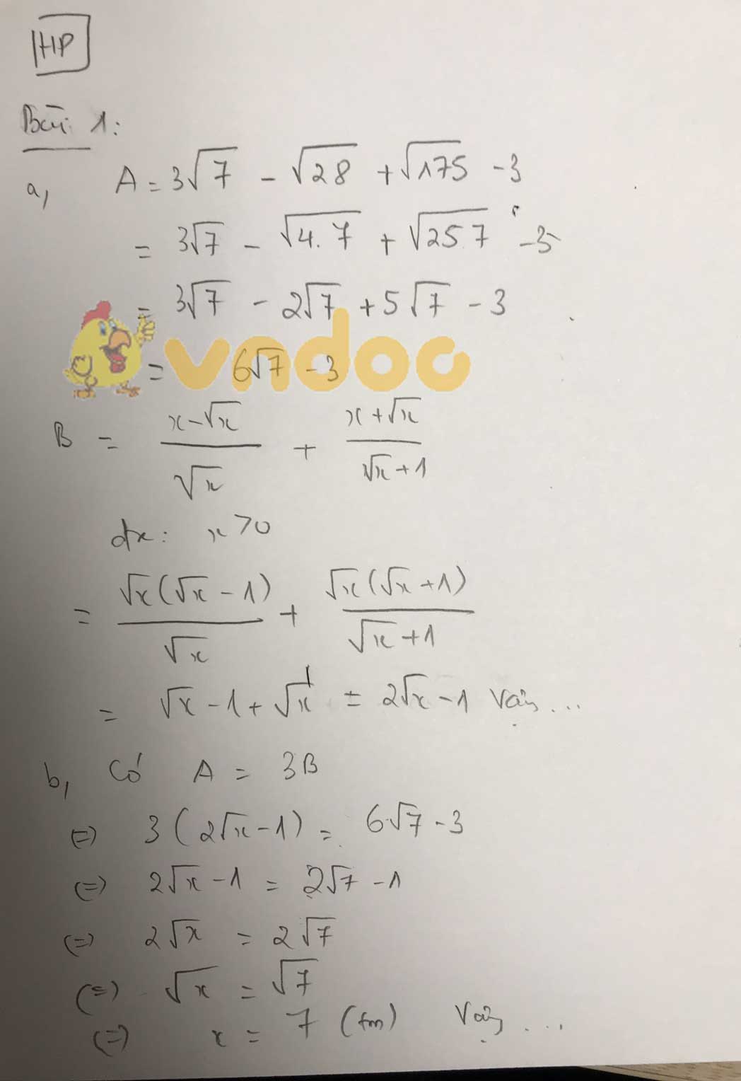 Đáp án đề thi tuyển sinh lớp 10 môn Toán tỉnh Hải Phòng năm 2020