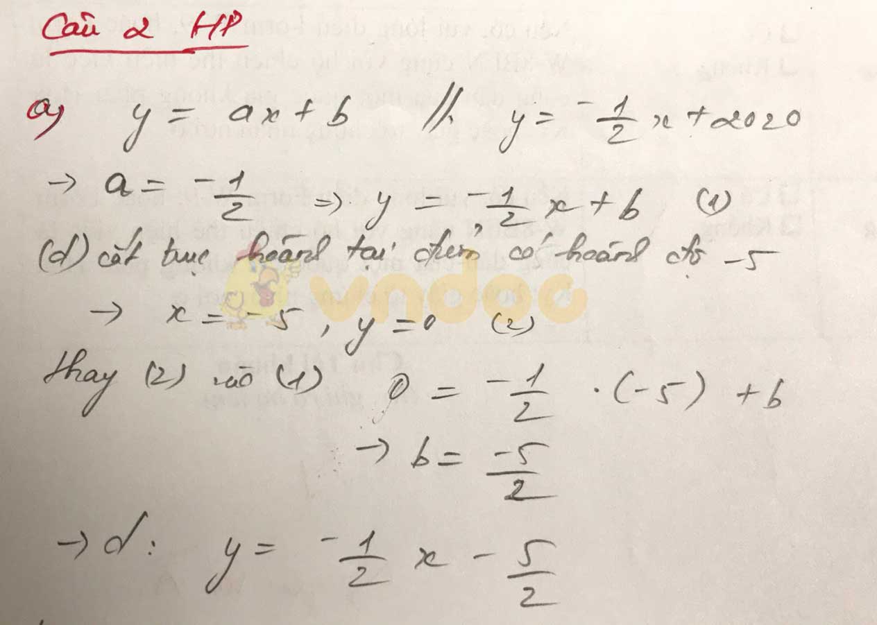Đáp án đề thi tuyển sinh lớp 10 môn Toán tỉnh Hải Phòng năm 2020