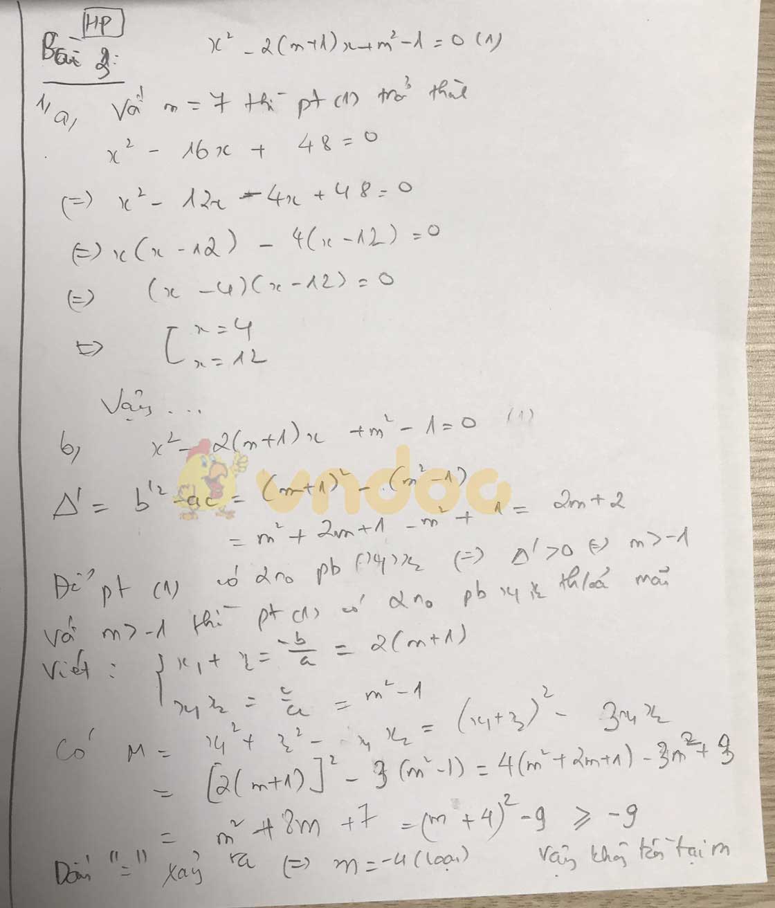 Đáp án đề thi tuyển sinh lớp 10 môn Toán tỉnh Hải Phòng năm 2020