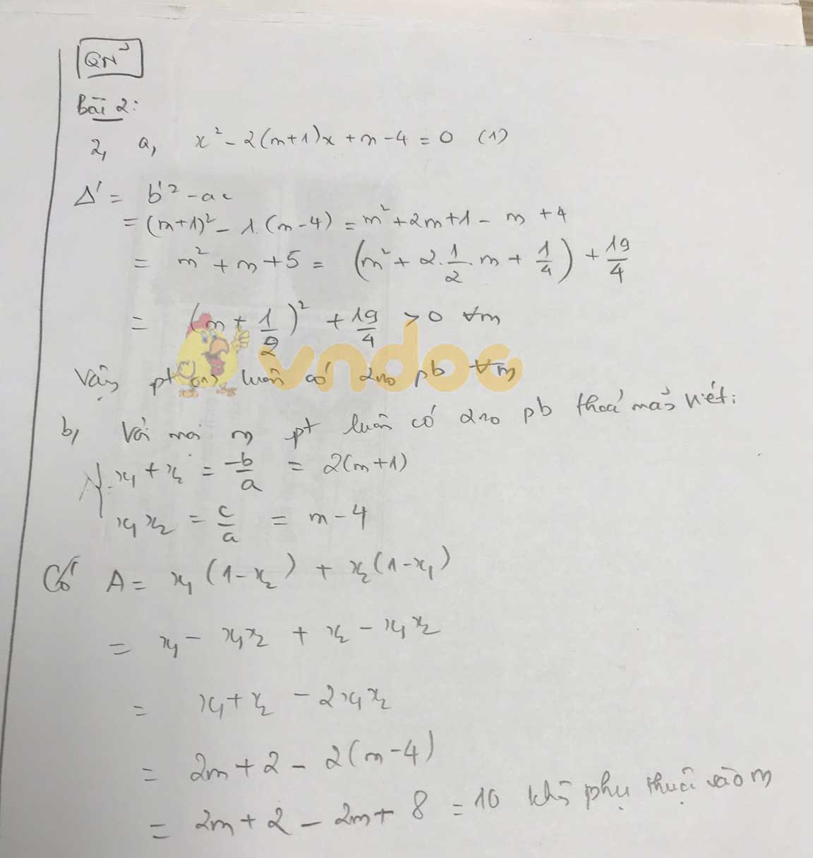 Đáp án đề thi tuyển sinh lớp 10 môn Toán tỉnh Quảng Ngãi năm 2020