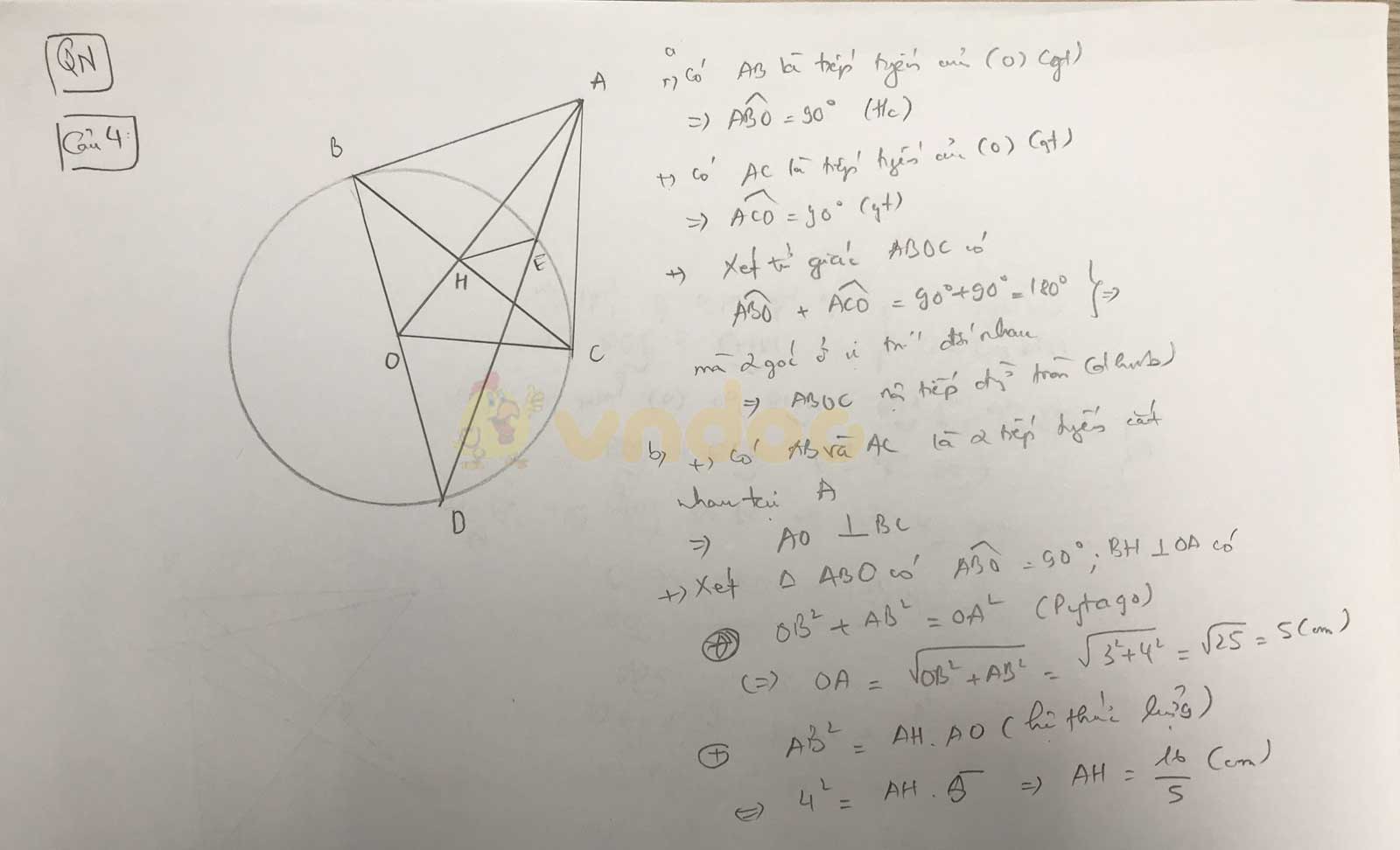 Đáp án đề thi tuyển sinh lớp 10 môn Toán tỉnh Quảng Ninh năm 2020