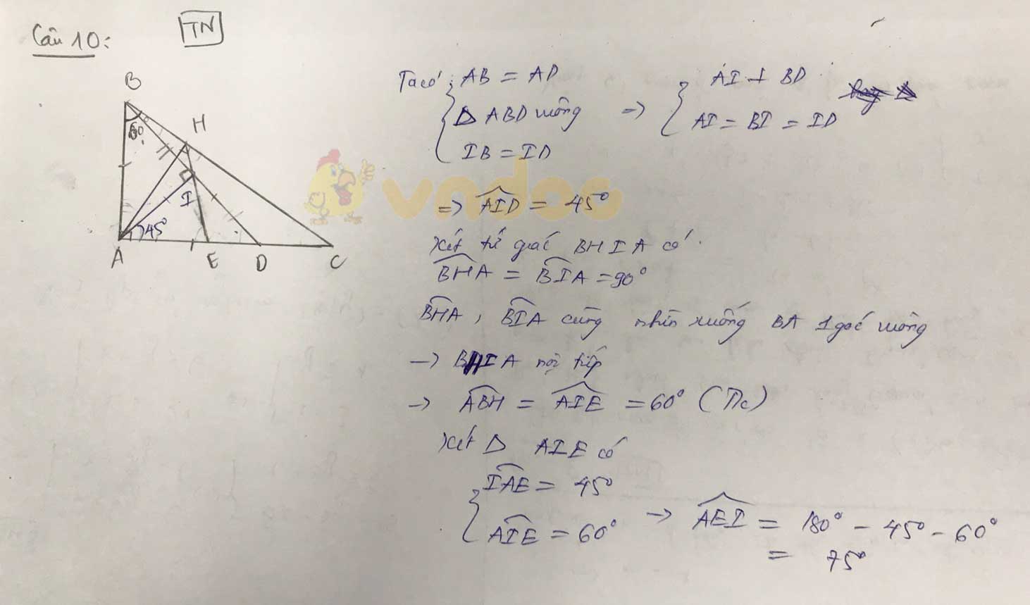 Đáp án đề thi tuyển sinh lớp 10 môn Toán tỉnh Tây Ninh năm 2020