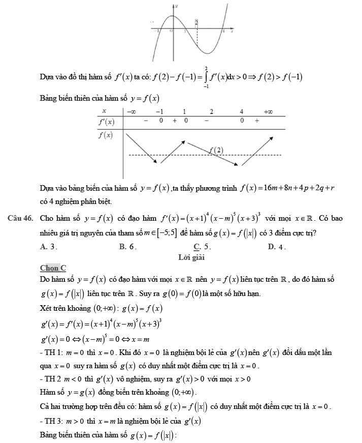 Đề minh họa môn Toán năm 2020