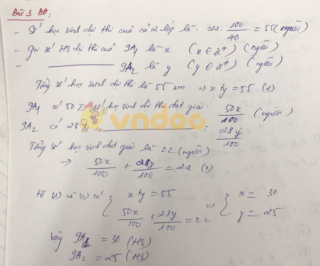 Đáp án đề thi tuyển sinh lớp 10 môn Toán Bình Định năm 2020