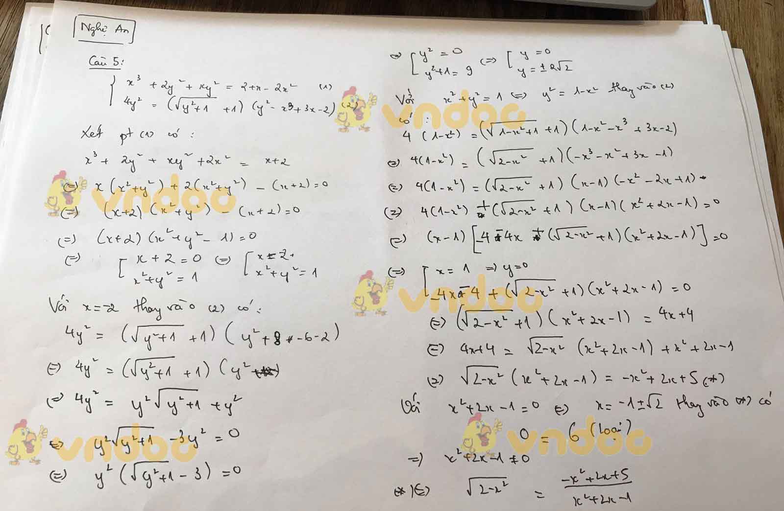 Đáp án đề thi tuyển sinh lớp 10 môn Toán tỉnh Nghệ An năm 2020