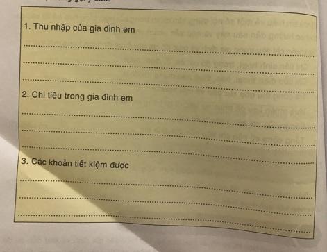 Soạn công nghệ lớp 6: Lập kế hoạch chi tiêu VNEN