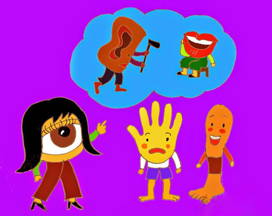 Truyện ngụ ngôn Chân, tay, tai, mắt, miệng