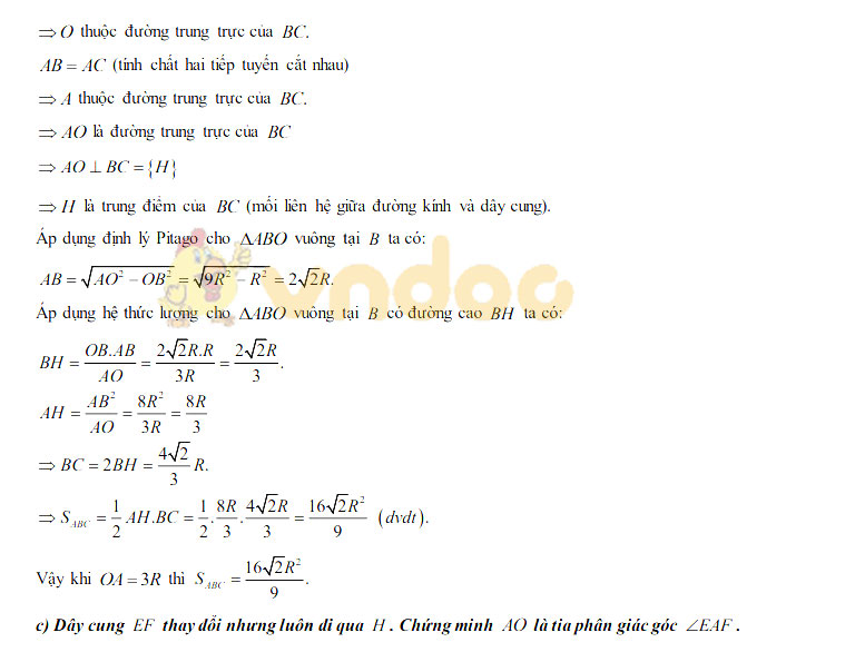 Đáp án đề thi tuyển sinh lớp 10 môn Toán tỉnh Sơn La năm 2020