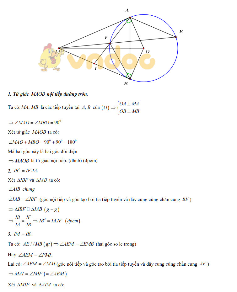 Đáp án đề thi tuyển sinh lớp 10 môn Toán tỉnh Trà Vinh năm 2020