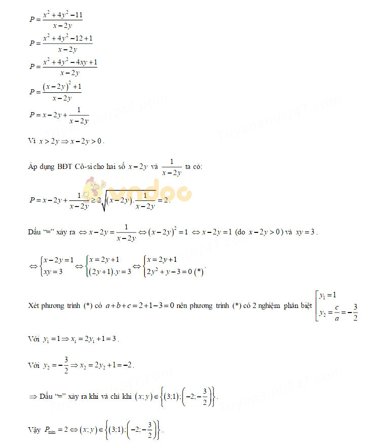 Đáp án đề thi tuyển sinh lớp 10 môn Toán tỉnh Hòa Bình năm 2020