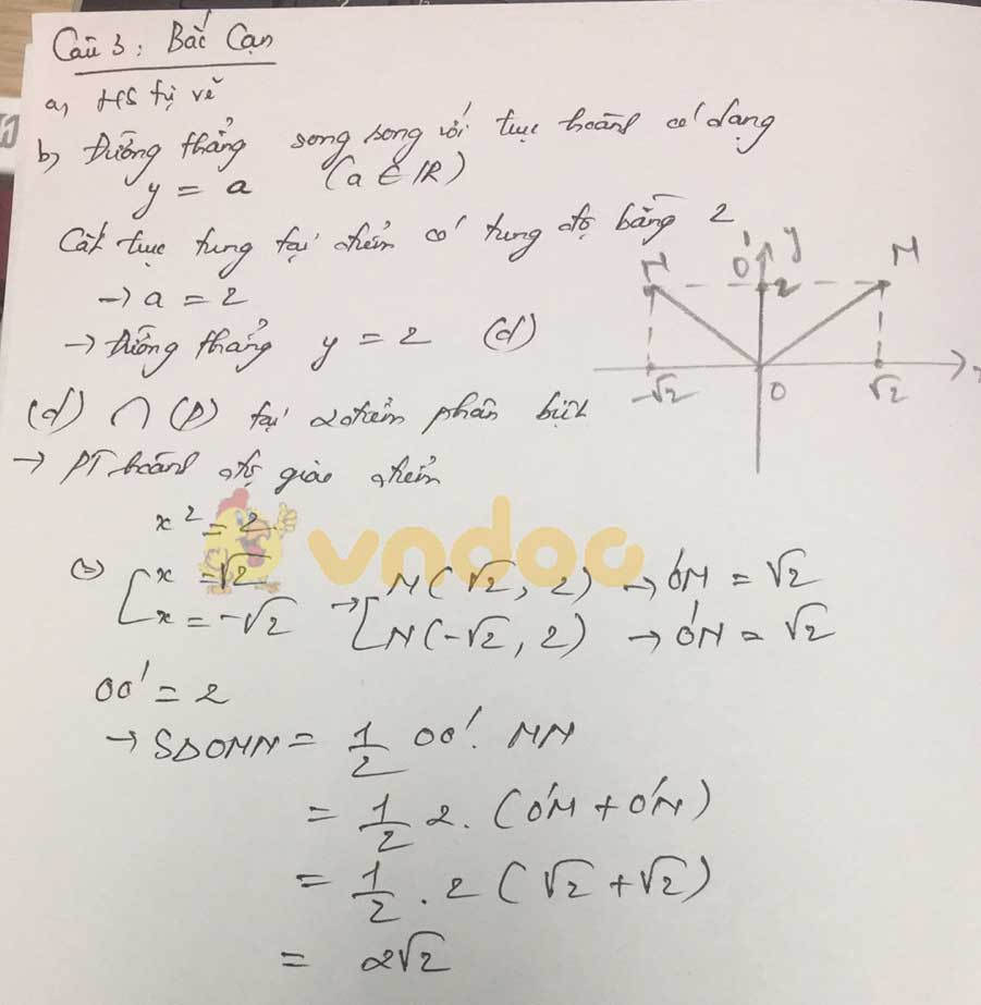 Đáp án đề thi tuyển sinh lớp 10 môn Toán tỉnh Bắc Kạn năm 2020