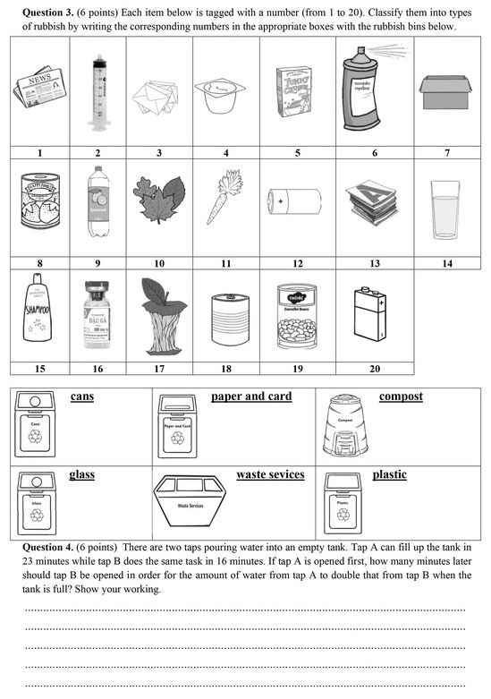 Đề thi vào lớp 6 Trần Đại Nghĩa