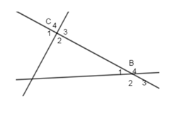 Các góc tạo bởi một đường thẳng cắt hai đường thẳng