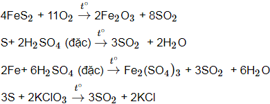 Trắc nghiệm Hóa 10 Bài 32: Hidrosunfua – Lưu huỳnh đioxit – Lưu huỳnh trioxit 