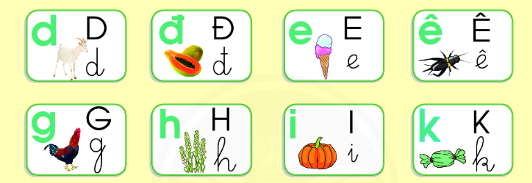 Bảng chữ cái Tiếng Việt sách Chân trời sáng tạo