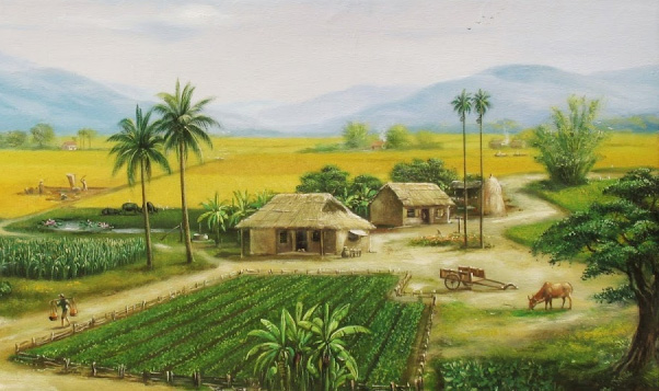 Kết bài truyện ngắn Làng của Kim Lân