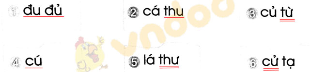 Giải Vở bài tập Tiếng Việt lớp 1 trang 23 Bài 30: u, ư