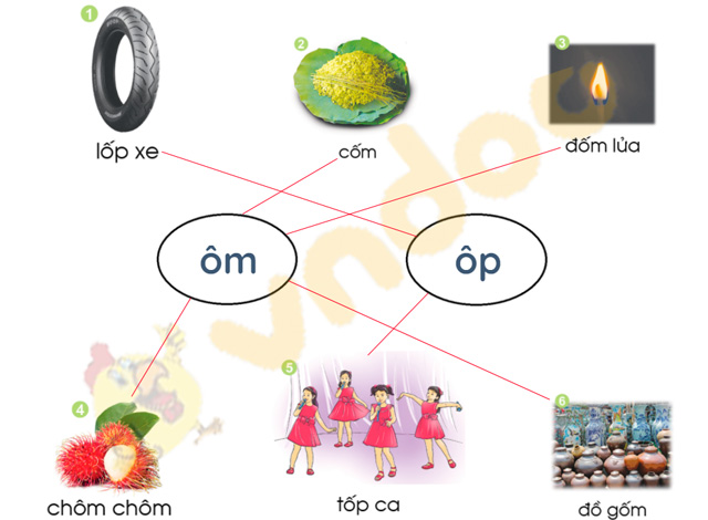 Giải bài tập Tiếng Việt lớp 1 trang 86 Bài 48: ôm, ôp