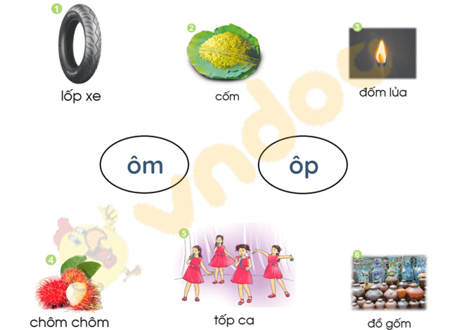 Giải bài tập Tiếng Việt lớp 1 trang 86 Bài 48: ôm, ôp