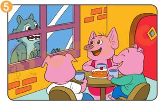 Giải bài tập Tiếng Việt lớp 1 trang 80 Bài 44: Kể chuyện Ba chú lợn co