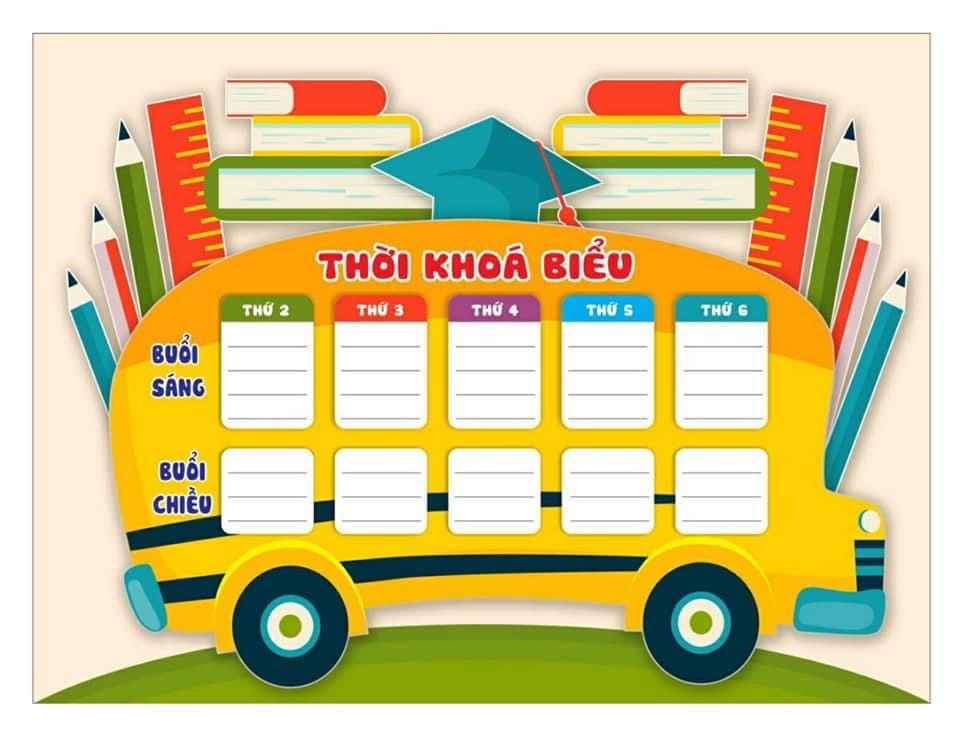 Mẫu thời khóa biểu đẹp