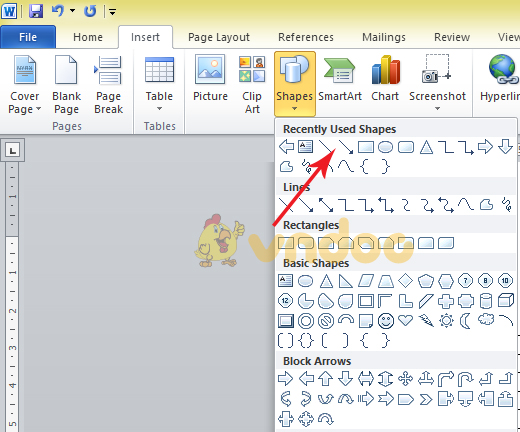 Tạo sơ đồ lớp bằng Word