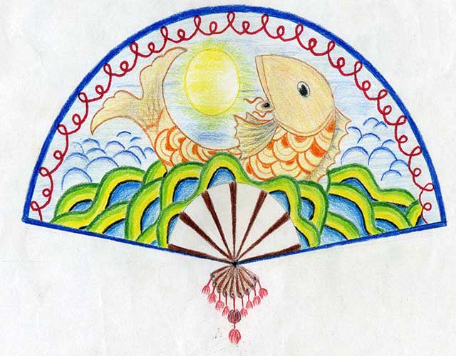 Cách vẽ quạt giấy lớp 8