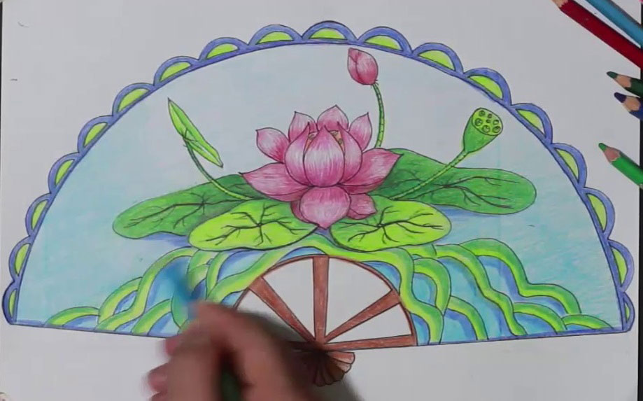 Cách vẽ quạt giấy lớp 8