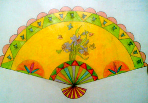 Cách vẽ quạt giấy lớp 8