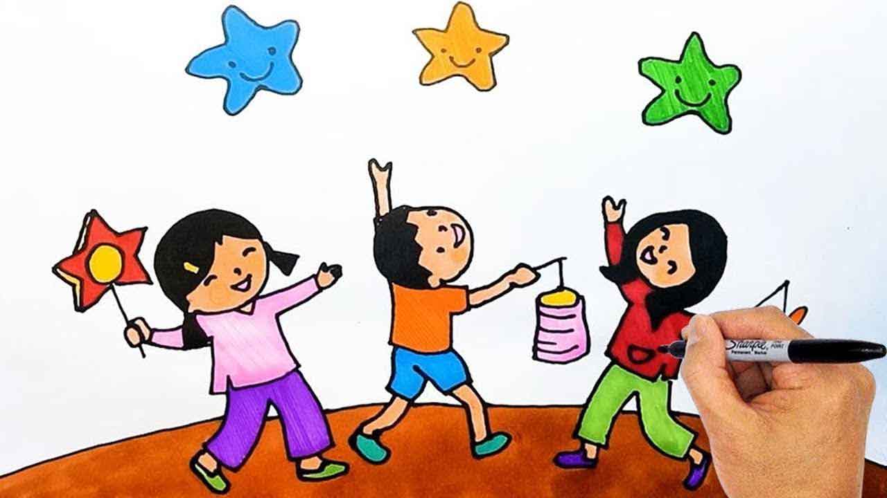 Vẽ chủ đề trung thu